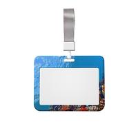Porta badge con stampa tartaruga marina con cordino, clip di protezione per documenti d'identità, grazioso porta badge per infermiere, dottori, insegnanti