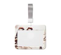 Porta badge con uccellini che riposano sul ramo di un albero, impermeabile, con finestra trasparente per documenti, per donne, uomini, personale in ufficio, insegnanti, infermieri