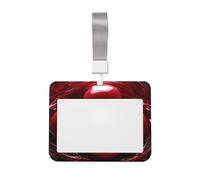Porta badge con uova rosse con cordino, in plastica rigida, scorrevole, per ufficio, insegnanti, donne e uomini