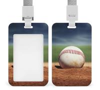Porta badge da baseball, porta badge con cordino staccabile, design impermeabile per ufficio, posto di lavoro