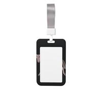 Porta badge da dressage con cavallo stampato con cordino identificativo e targhetta identificativa scorrevole in plastica rigida porta badge da lavoro per insegnanti di ufficio donne uomini