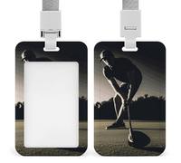 Porta badge da golf con cordino, cordino staccabile, custodia protettiva verticale per carte d'identità, porta badge multiuso per ufficio, insegnanti, infermieri
