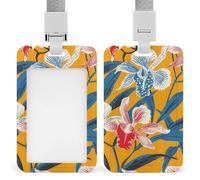 Porta badge giallo senape con cordino staccabile, impermeabile, protezione verticale per carta d'identità, porta badge, porta badge per infermiere, insegnanti, ufficio, donne e uomini