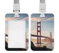 Porta badge Golden Gate Bridge, in plastica rigida, per carte d'identità, carte di credito e chiavi di prossimità