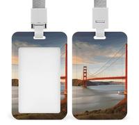 Porta badge Golden Gate Bridge, in plastica rigida, per carte d'identità, carte di credito e chiavi di prossimità