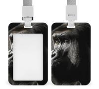 Porta badge Gorilla per adulti, con cordino staccabile, design impermeabile, per ufficio, posto di lavoro