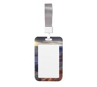 Porta badge Grand Canyon con cordino verticale in plastica con finestra trasparente, protezione impermeabile per carte d'identità, per infermieri, insegnanti, ufficio