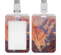 Porta badge Grand Canyon Landforms stampato verticale porta badge adatto per ufficio scuola ID Card Proximity Key Card Patente di guida e pass