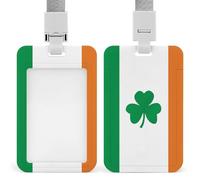 Porta badge Happy Irish Holidays, porta badge con cordino staccabile, design impermeabile per ufficio, posto di lavoro