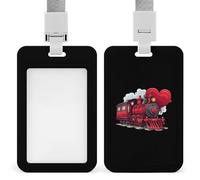 Porta badge identificativo a forma di treno dell'amore, con cordino, per infermiere, insegnanti, ufficiali