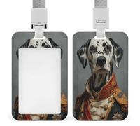 Porta badge identificativo con clip retrattile per cane che indossa uniformi militari porta carte di credito protettore nome badge per lavoro ufficio medico infermiera