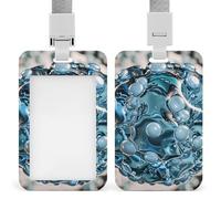 Porta badge identificativo con cordino ID Card Tag A Blue Sphere Porta badge Tattico ID Holder Vertical ID Card Protector per ufficio Lavoro Key Card Patenti di guida Passes