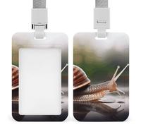 Porta badge identificativo con cordino, porta badge con foto di una e finestra trasparente, porta badge impermeabile per ufficio