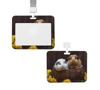 Porta badge identificativo con cordino scorrevole verticale in plastica custodia protettiva per porcellini d'India Porta carte d'identità verticale per infermiere medico forniture per ufficio