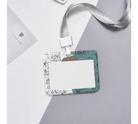 Porta badge identificativo con cordino targhetta nome cordino verticale ID Protector clip badge funzioni cervello porta badge carta per infermiere medico bus metropolitana carte