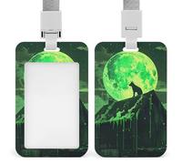 Porta badge identificativo con immagini di paesaggi unici Porta badge impermeabile staccabile con cordino Porta carte d'identità in plastica Custodia per carte d'identità per donne uomini infermiere