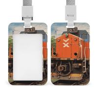 Porta badge identificativo con treno, porta badge con cordino staccabile, design impermeabile per ufficio, posto di lavoro