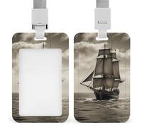 Porta badge identificativo della vela nautica vela porta carta d'identità verticale con cordino Breakaway Etichette per nomi pesanti pesanti titolari porta badge lavoro impermeabile portacarte
