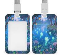 Porta badge identificativo fluorescente Jellyfish Lake Porta badge verticale con cordino tessere da lavoro Protettore per ufficiali Inseg
