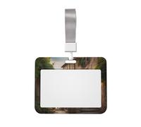 Porta badge identificativo italiano toscano con cordino porta carte d'identità in plastica impermeabile porta carte di nome scorrevole porta badge per ufficio lavoro aziendale