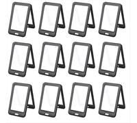 Porta badge identificativo nero da 12 pezzi con custodia protettiva verticale bifacciale