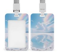 Porta badge identificativo Salt Lake Mirror Porta badge verticale con cordino tessere da lavoro Protettore per sicurezza di ufficiali