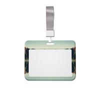 Porta badge identificativo stampato con paesaggi naturali con cordino, clip di protezione per documenti d'identità, grazioso porta badge per infermiere, dottori, insegnanti