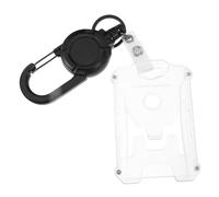 Porta Badge Identificativo Verticale in ABS e Pc, Elegante | Protegge Badge e Carte D'identità, Design Raffinato, Adatto a Tessere Varie, Uso Quotidiano