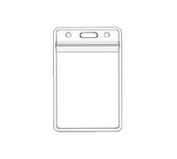 Porta badge identificativo verticale - Protezione impermeabile per targhette identificative trasparenti | Portabadge per carte trasparente | Portafotocard | Porta badge nominativi | Porta badge per ca