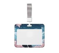 Porta badge impermeabile con panda rosa, porta badge identificativo, con finestra trasparente per documenti, per donne, uomini, personale in ufficio, insegnanti, infermieri