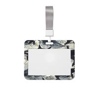 Porta badge impermeabile con porta badge con orca killer whale, con finestra trasparente per documenti, per donne, uomini, personale in ufficio, insegnanti, infermieri