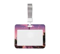 Porta badge impermeabile rosa Parigi, porta badge identificativo, con finestra trasparente per documenti, per donne, uomini, personale in ufficio, insegnanti, infermieri