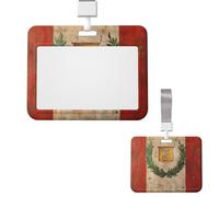 Porta badge in plastica con bobina verticale per badge con bandiera romana italiana, porta badge con cordino, targhette per nome, chiavi, badge da lavoro, per infermieri, insegnanti, ufficio