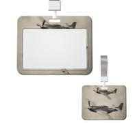 Porta badge in plastica con bobina verticale per badge della seconda guerra mondiale, porta badge per aereo, porta badge con cordino, targhette per nome, chiavi, badge da lavoro, per infermiere