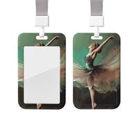 Porta badge in plastica impermeabile con cordino Ballerina come farfalla Porta carte d'identità Protezione verticale per badge Bobina per badge da lavoro Porta badge per lavoro ufficio medico