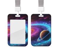 Porta badge in plastica impermeabile con cordino colorato Sistema solare Porta carte d'identità Protezione verticale per badge Bobina per badge da lavoro Porta badge per lavoro Ufficio Medico