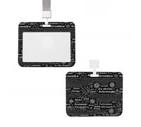 Porta badge in plastica per carte d'identità, supporto verticale per carte d'identità, con cordino, porta badge soprannaturale, targhette per nome, chiavi, badge da lavoro, per infermiere, insegnanti