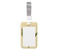Porta badge in plastica rigida con motivo floreale di mughetto, stile vintage, per infermieri e ufficio