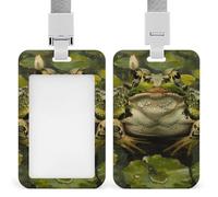Porta badge Lily and Frog, porta badge con cordino staccabile, design impermeabile, per ufficio, posto di lavoro