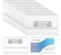 Porta Badge Magnetici Cartellini Di Identificazione 9 X 5,5 Cm Targhette Magneti