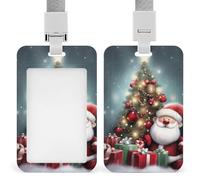 Porta badge natalizio con cordino staccabile, impermeabile, verticale, porta badge per infermiere, insegnanti, ufficio, donne e uomini