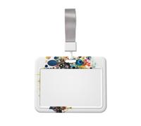 Porta badge orizzontale con stampa cerebrale con intelligenza artificiale, adatto per insegnanti, studenti, medici, personale dell'ufficio