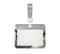 Porta badge per aerei della seconda guerra mondiale con cordino orizzontale in plastica con finestra trasparente, protezione impermeabile per carte d'identità, per infermieri, insegnanti, ufficio