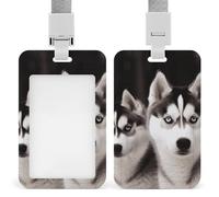 Porta badge per cani Husky Porta badge scorrevole Porta badge verticale per cordino impermeabile porta targhetta nome custodia per dottore, insegnante, infermiera