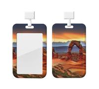 Porta badge per il Parco Nazionale degli Arches, impermeabile, in plastica, con cordino, custodia protettiva per badge da lavoro, ideale come regalo per insegnanti o per l'ufficio.