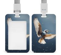 Porta badge per la migrazione degli uccelli con cordino staccabile, protezione verticale in plastica resistente, porta badge per insegnanti, infermieri, ufficiali, personale di sicurezza