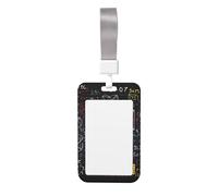 Porta badge per matematica e fisica con cordino staccabile, in plastica rigida, impermeabile, porta badge da lavoro, per insegnanti, infermiere, dottori, ufficio
