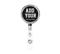 Porta Badge Personalizzato Con Foto/Testo,Porta Badge Identificativo Personalizzato Con Cordino,Porta Bobina Badge Identificativo Con Testo Del Logo Per Infermiere,Medici,Insegnanti,Ufficio Dei Dipend