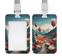 Porta badge professionale verticale con cordino per carta d'identità impermeabile per carta d'identità per ufficio porta carte d'identità trasparente per infermiere, dottori, insegnanti