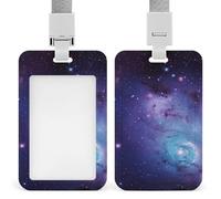Porta badge resistente, blu e viola, impermeabile, verticale, con cordino staccabile, con finestrella trasparente, ideale come regalo per infermiere, dottori, insegnanti, ufficio, donne e uomini